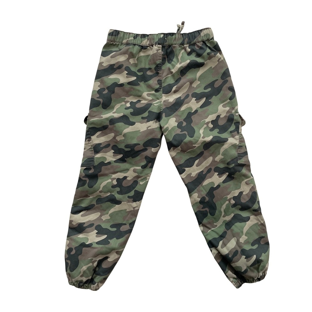Vanilla Star Cotton Blend Women Medium Camo Drawstring Cargo Jogger Pants